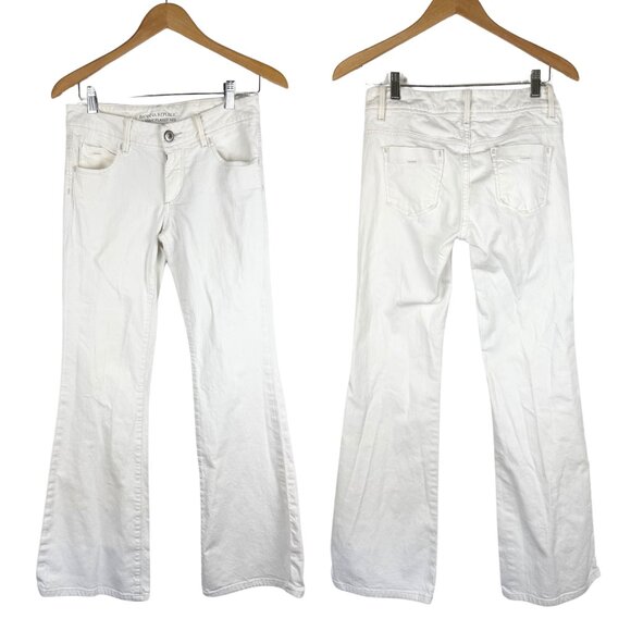 Banana Republic White Flare & Wide Leg Jeans - Picture 1 of 9